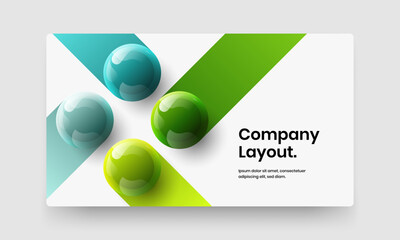 Clean website design vector illustration. Geometric 3D spheres cover concept.