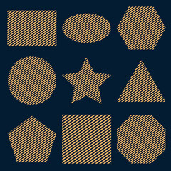 Illustration of various patterns with diagonal patterns