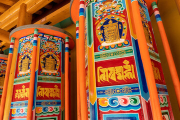 Prayer wheels at Labrang Temple, Xiahe, Gannan, Gansu, China