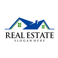 Real estate logo design template vector illustration, you can change color and adjust the size