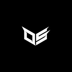 OS strong shape logo esport and gaming concept design - obrazy, fototapety, plakaty