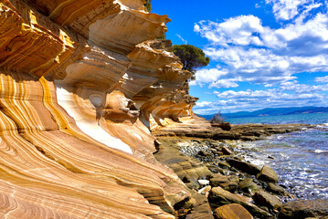 The Painted Cliffs, Maria Island, Tasmania