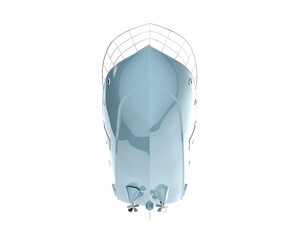 Super yacht on transparent background. 3d rendering - illustration