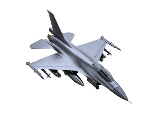 Fototapeta na wymiar Jet fighter on transparent background. 3d rendering - illustration
