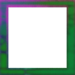 Abstract transparent glitch art border element.