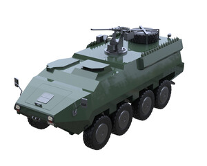 Fototapeta premium War vehicle on transparent background. 3d rendering - illustration