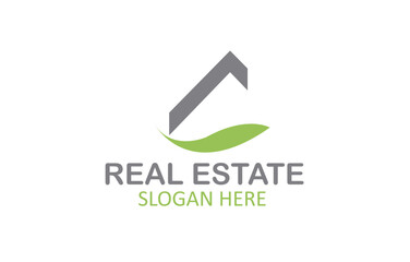 Real Estate Green Leaf Logo