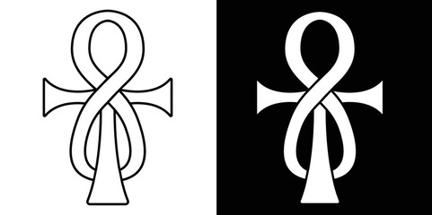 Egyptian ankh Key of life  and infinity  symbol