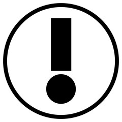 Ausrufezeichen Icon schwarz als Zeichen für Warnung, Vorsicht oder Achtung