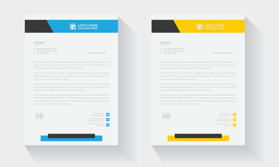 letterhead corporate official minimal creative abstract professional Unique style letter head templates for your Business. with logo