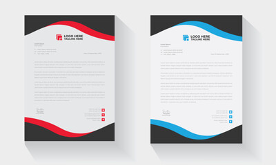 letterhead corporate official minimal creative abstract professional Unique style letter head templates for your Business. with logo