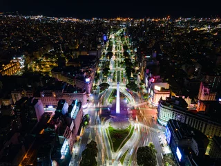 Foto op Canvas Cityscape of Buenos Aires, Obelisco Argentina © Drone Buenos Aires