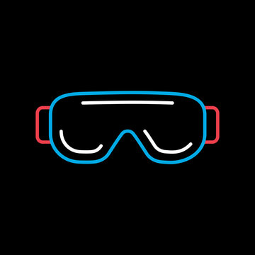 Biology Goggles Eye Protection Vector Icon