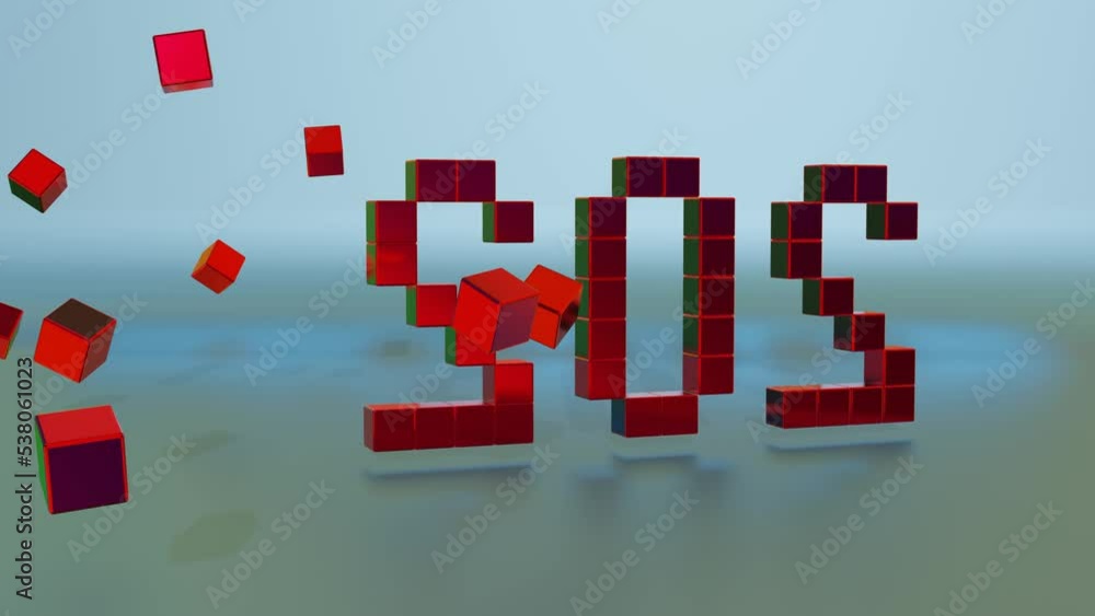 Poster numbers 2022 from cubes change to 2023. new year change concept. 3d render