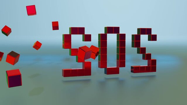 numbers 2022 from cubes change to 2023. new year change concept. 3d render