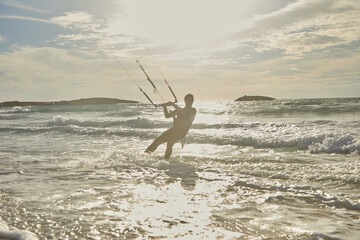 Fototapeta skysurf, deporte, naturaleza, adrenalina, agua obraz