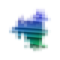 Fototapeta premium Abstract transparent glitch art texture element.