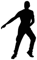 Man dancing silhouette