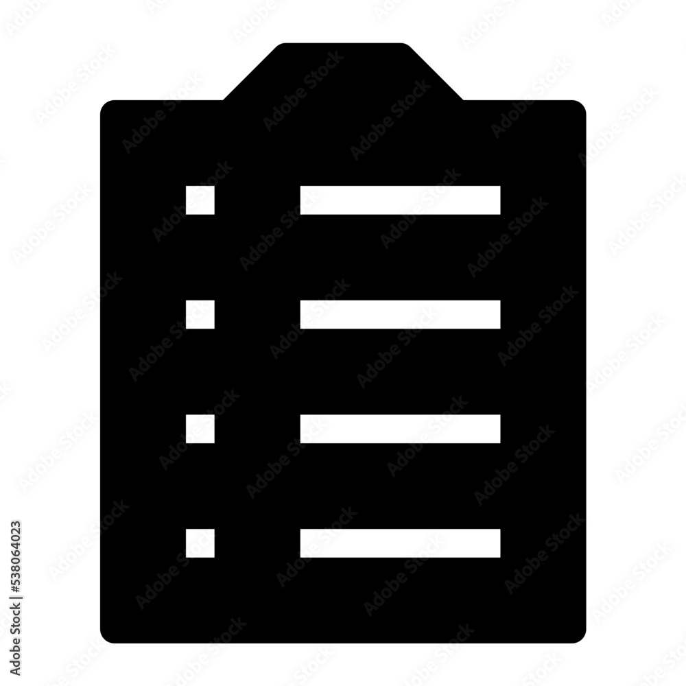 Poster checklist vector icon