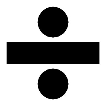 Division Symbol Vector Icon