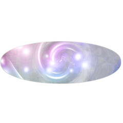 Abstract transparent oval border element.