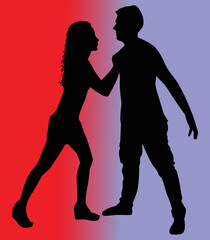Couple fight