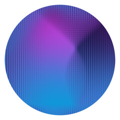 Abstract transparent glitch art circle element.