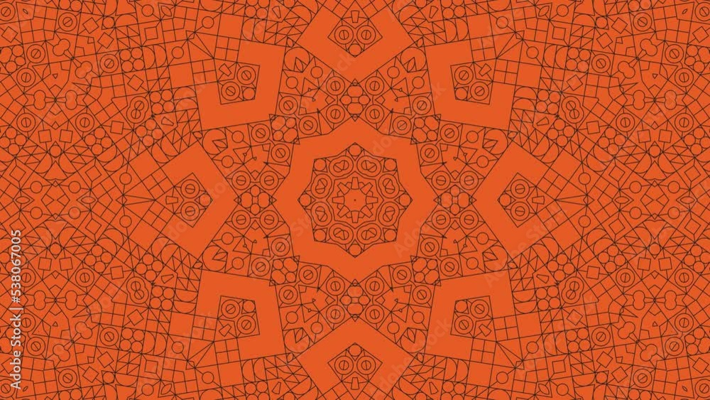 Aufkleber thin line geometric shapes in retro pattern. simple motion graphic seamless loop animation in vintag