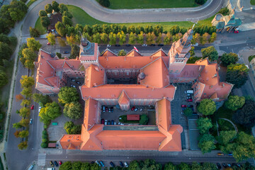 Zachodniopomorski Urzad Wojewódzki in Szczecin Poland birds eye view.
