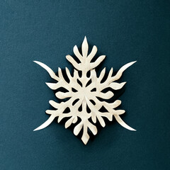 A snowflake shaped family crest, Generative AI