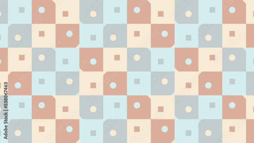 Aufkleber abstract geometric pattern with dynamic multicolor shapes. simple seamless loop mosaic animation in 