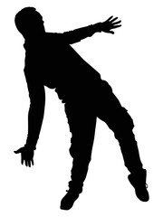 Man dancing silhouette
