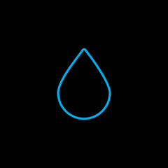 Drop water vector isolated flat icon. Weather sign