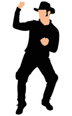 Man dancing silhouette