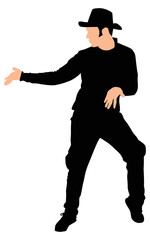 Man dancing silhouette