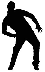 Man dancing silhouette