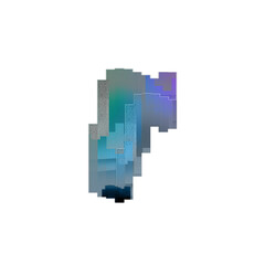 Obraz premium Abstract transparent glitch art texture element.