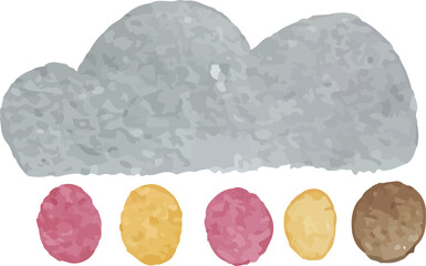 Watercolor cloud boho