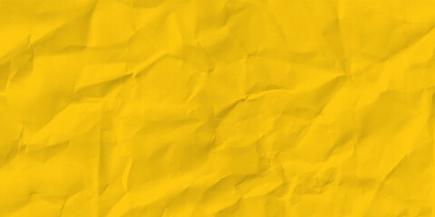 crumpled shiny yellow paper background.