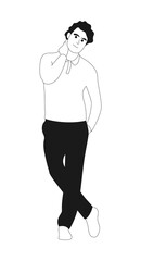 people fashion model illustration black and white