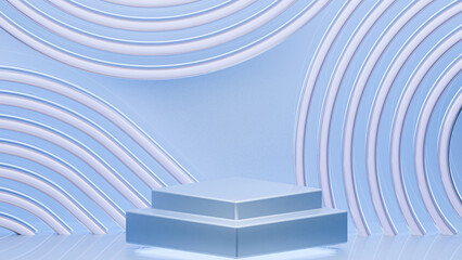 Obraz premium Natural beauty podium. 3d realistic podium for product display. 3d rendering illustration