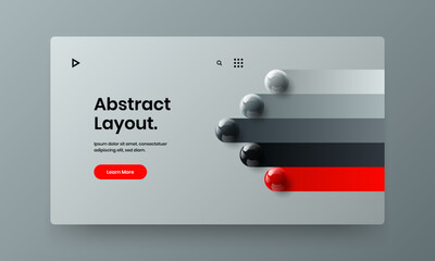 Naklejka premium Multicolored 3D balls web banner template. Premium handbill design vector concept.