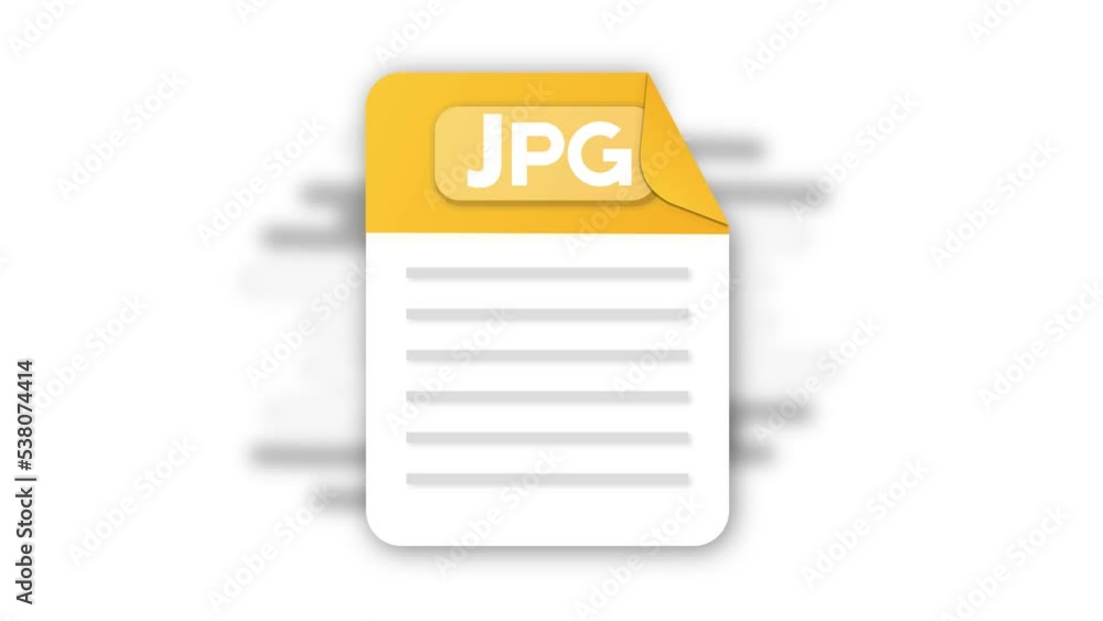 Poster jpg file icon. flat design graphic. animation jpg icon. motion design isolated on white background