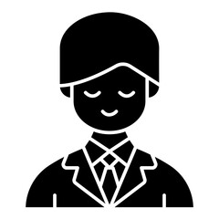 business man solid icon