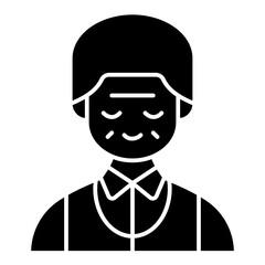 elderly solid icon