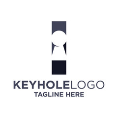 Letter I Keyhole Logo Design Template Inspiration, Vector Illustration.