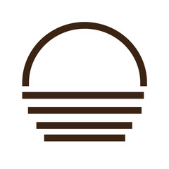 sunset weather wind outline icon