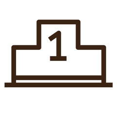 Fototapeta premium sport trophy winner outline icon