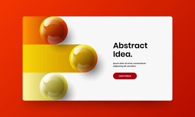 Amazing realistic spheres corporate identity template. Unique booklet design vector illustration.