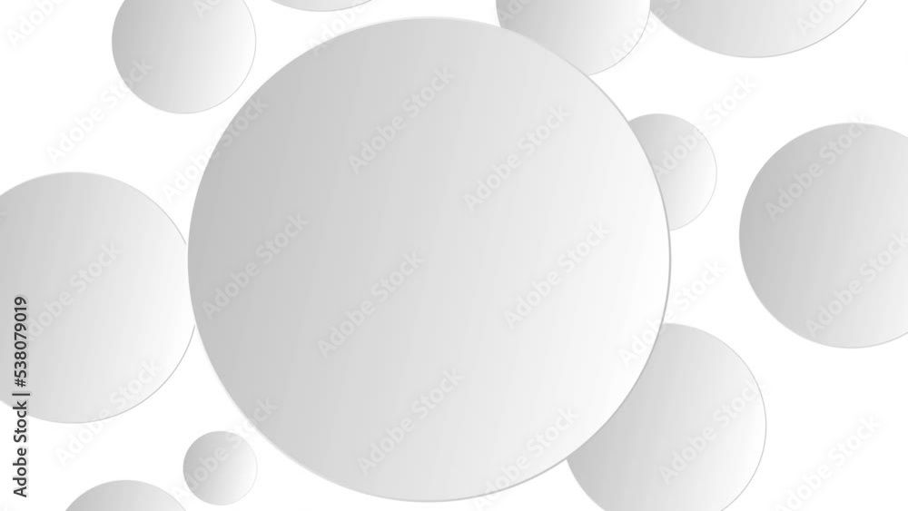Poster White circulars background. Soft geometric backdrop. Neumorphism style. Abstract concentric geometry. Minimalist decoration